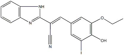 2-(1H-benzimidazol-2-yl)-3-(3-ethoxy-4-hydroxy-5-iodophenyl)acrylonitrile|