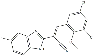 328244-41-3 3-(3,5-dichloro-2-methoxyphenyl)-2-(5-methyl-1H-benzimidazol-2-yl)acrylonitrile