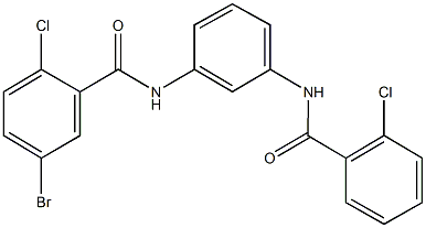 5-bromo-2-chloro-N-{3-[(2-chlorobenzoyl)amino]phenyl}benzamide Structure