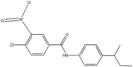 4-chloro-3-nitro-N-[4-(1-methylpropyl)phenyl]benzamide Structure
