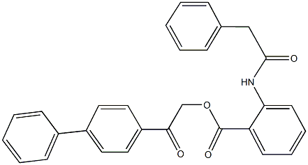 2-[1,1'-biphenyl]-4-yl-2-oxoethyl 2-[(phenylacetyl)amino]benzoate Structure