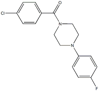 1-(4-chlorobenzoyl)-4-(4-fluorophenyl)piperazine Structure