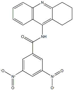 3,5-bisnitro-N-(1,2,3,4-tetrahydro-9-acridinyl)benzamide Struktur