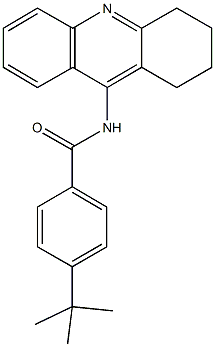 4-tert-butyl-N-(1,2,3,4-tetrahydro-9-acridinyl)benzamide 结构式