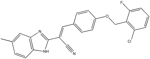 328266-42-8 3-{4-[(2-chloro-6-fluorobenzyl)oxy]phenyl}-2-(5-methyl-1H-benzimidazol-2-yl)acrylonitrile