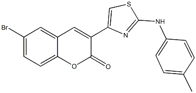 6-bromo-3-[2-(4-toluidino)-1,3-thiazol-4-yl]-2H-chromen-2-one Structure