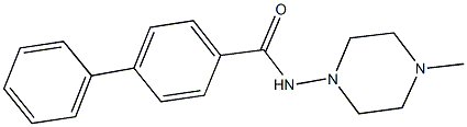 N-(4-methyl-1-piperazinyl)[1,1'-biphenyl]-4-carboxamide 结构式