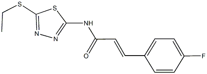 N-[5-(ethylsulfanyl)-1,3,4-thiadiazol-2-yl]-3-(4-fluorophenyl)acrylamide 化学構造式