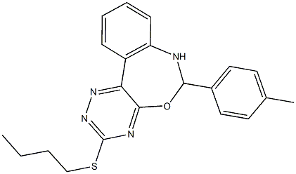 328271-66-5 3-(butylsulfanyl)-6-(4-methylphenyl)-6,7-dihydro[1,2,4]triazino[5,6-d][3,1]benzoxazepine