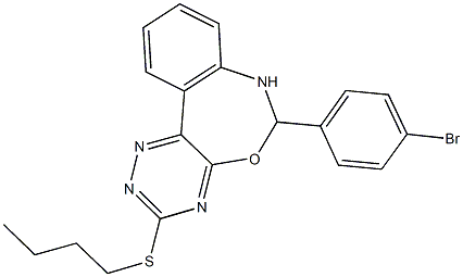 6-(4-bromophenyl)-3-(butylsulfanyl)-6,7-dihydro[1,2,4]triazino[5,6-d][3,1]benzoxazepine Struktur