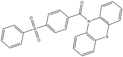 10-[4-(phenylsulfonyl)benzoyl]-10H-phenothiazine Structure
