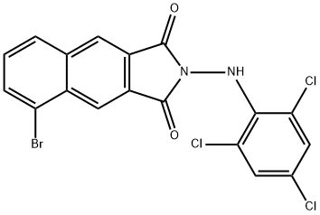 5-bromo-2-(2,4,6-trichloroanilino)-1H-benzo[f]isoindole-1,3(2H)-dione 结构式