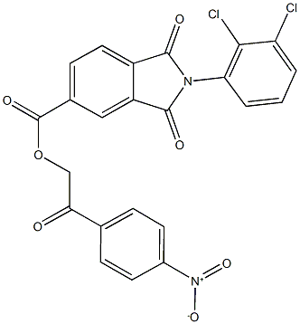 2-{4-nitrophenyl}-2-oxoethyl 2-(2,3-dichlorophenyl)-1,3-dioxo-5-isoindolinecarboxylate Structure