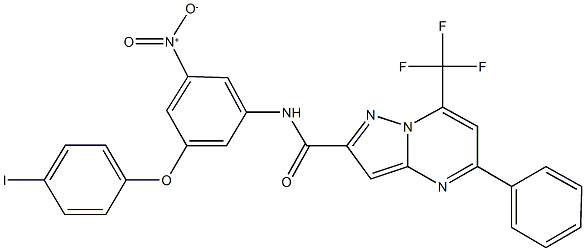 N-[3-nitro-5-(4-iodophenoxy)phenyl]-5-phenyl-7-(trifluoromethyl)pyrazolo[1,5-a]pyrimidine-2-carboxamide|