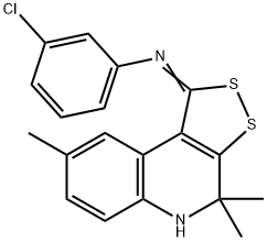 328275-89-4 N-(3-chlorophenyl)-N-(4,4,8-trimethyl-4,5-dihydro-1H-[1,2]dithiolo[3,4-c]quinolin-1-ylidene)amine