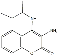 3-amino-4-(sec-butylamino)-2H-chromen-2-one 化学構造式