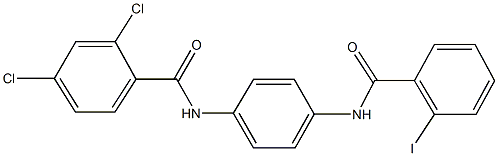 2,4-dichloro-N-{4-[(2-iodobenzoyl)amino]phenyl}benzamide Structure