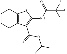 isopropyl 2-[(trifluoroacetyl)amino]-4,5,6,7-tetrahydro-1-benzothiophene-3-carboxylate Struktur