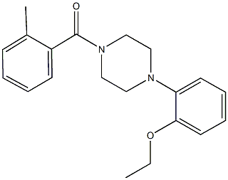 1-(2-ethoxyphenyl)-4-(2-methylbenzoyl)piperazine 结构式