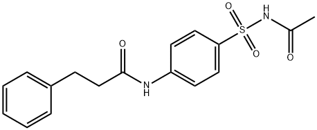 N-{4-[(acetylamino)sulfonyl]phenyl}-3-phenylpropanamide 结构式