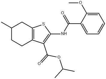 isopropyl 2-[(2-methoxybenzoyl)amino]-6-methyl-4,5,6,7-tetrahydro-1-benzothiophene-3-carboxylate Structure