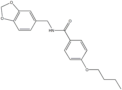 N-(1,3-benzodioxol-5-ylmethyl)-4-butoxybenzamide Structure