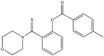 2-(4-morpholinylcarbothioyl)phenyl 4-methylbenzoate 化学構造式