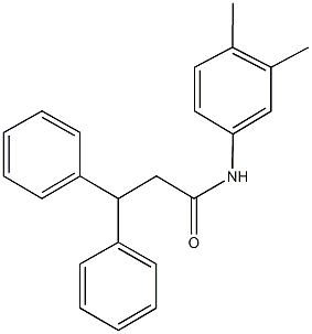 N-(3,4-dimethylphenyl)-3,3-diphenylpropanamide 化学構造式