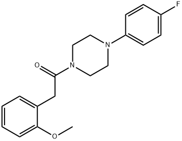 1-(4-fluorophenyl)-4-[(2-methoxyphenyl)acetyl]piperazine Struktur