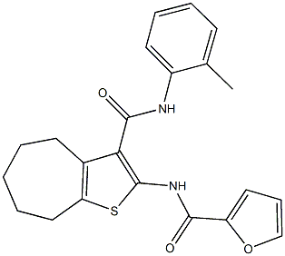 N-[3-(2-toluidinocarbonyl)-5,6,7,8-tetrahydro-4H-cyclohepta[b]thien-2-yl]-2-furamide|