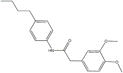 N-(4-butylphenyl)-2-(3,4-dimethoxyphenyl)acetamide 结构式