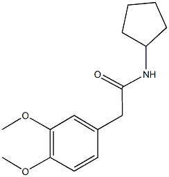 N-cyclopentyl-2-(3,4-dimethoxyphenyl)acetamide Struktur