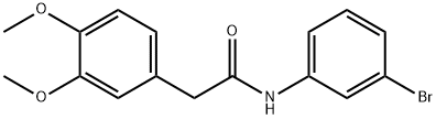 N-(3-bromophenyl)-2-(3,4-dimethoxyphenyl)acetamide 化学構造式
