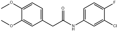 N-(3-chloro-4-fluorophenyl)-2-(3,4-dimethoxyphenyl)acetamide 结构式