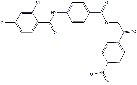 2-{4-nitrophenyl}-2-oxoethyl 4-[(2,4-dichlorobenzoyl)amino]benzoate,328287-70-3,结构式