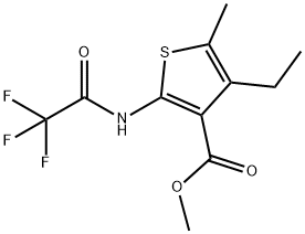 methyl 4-ethyl-5-methyl-2-[(trifluoroacetyl)amino]-3-thiophenecarboxylate Structure