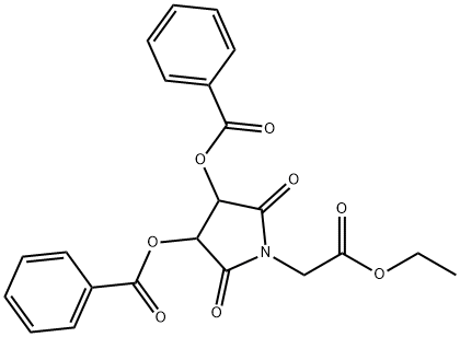 4-(benzoyloxy)-1-(2-ethoxy-2-oxoethyl)-2,5-dioxo-3-pyrrolidinyl benzoate Struktur