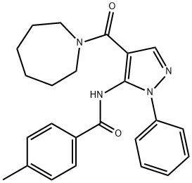 N-[4-(1-azepanylcarbonyl)-1-phenyl-1H-pyrazol-5-yl]-4-methylbenzamide Structure