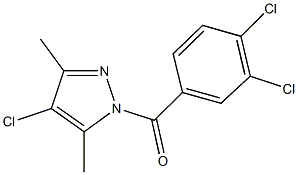 4-chloro-1-(3,4-dichlorobenzoyl)-3,5-dimethyl-1H-pyrazole,328532-32-7,结构式