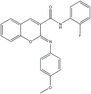 328555-72-2 N-(2-fluorophenyl)-2-[(4-methoxyphenyl)imino]-2H-chromene-3-carboxamide