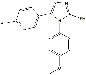 5-(4-bromophenyl)-4-(4-methoxyphenyl)-4H-1,2,4-triazole-3-thiol,328556-88-3,结构式