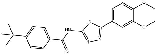 4-tert-butyl-N-[5-(3,4-dimethoxyphenyl)-1,3,4-thiadiazol-2-yl]benzamide Structure