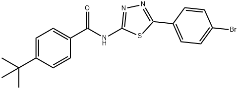 N-[5-(4-bromophenyl)-1,3,4-thiadiazol-2-yl]-4-tert-butylbenzamide 结构式