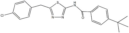 4-tert-butyl-N-[5-(4-chlorobenzyl)-1,3,4-thiadiazol-2-yl]benzamide Struktur