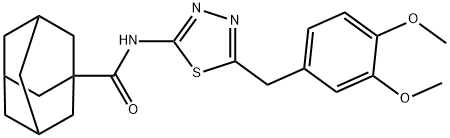 N-[5-(3,4-dimethoxybenzyl)-1,3,4-thiadiazol-2-yl]-1-adamantanecarboxamide Structure