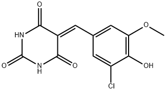 5-(3-chloro-4-hydroxy-5-methoxybenzylidene)-2,4,6(1H,3H,5H)-pyrimidinetrione 结构式