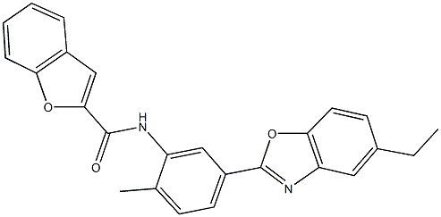 N-[5-(5-ethyl-1,3-benzoxazol-2-yl)-2-methylphenyl]-1-benzofuran-2-carboxamide|