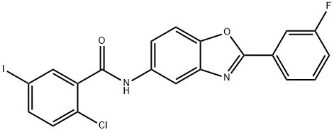 328565-24-8 2-chloro-N-[2-(3-fluorophenyl)-1,3-benzoxazol-5-yl]-5-iodobenzamide