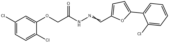 N'-{[5-(2-chlorophenyl)-2-furyl]methylene}-2-(2,5-dichlorophenoxy)acetohydrazide Struktur