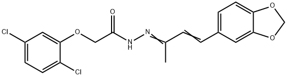 N'-[3-(1,3-benzodioxol-5-yl)-1-methyl-2-propenylidene]-2-(2,5-dichlorophenoxy)acetohydrazide,328582-12-3,结构式